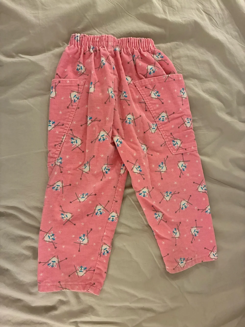 Vintage 80s 90s Rare Oshkosh Bgosh Pink Corduroy Ski Bunny Pants 3T Made in USA